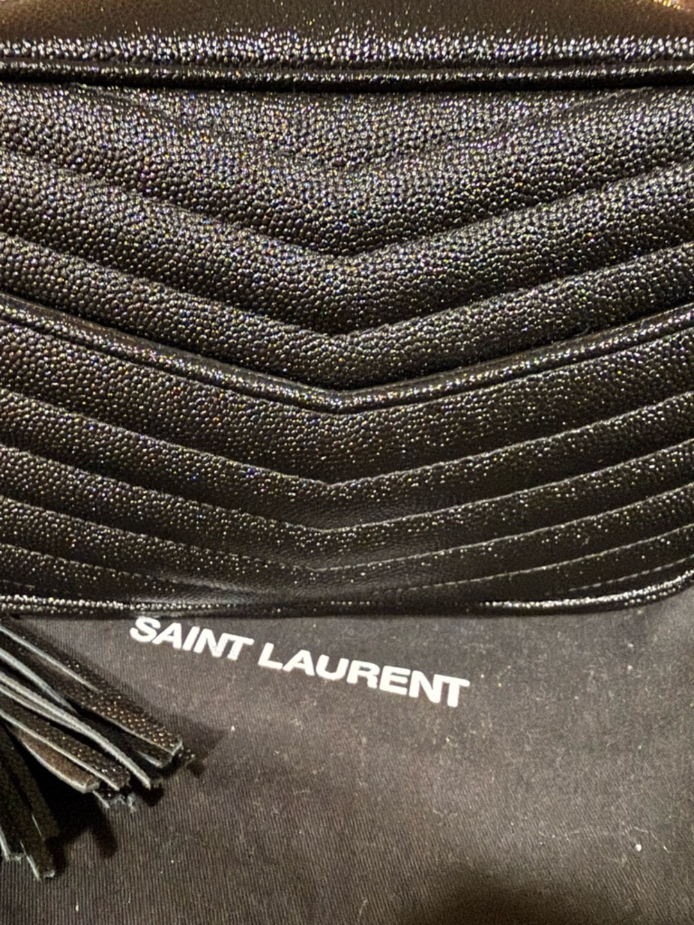 Saint Laurent Black Quilted Camera Crossbody with Gold YSL Logo - Picture 8 of 11